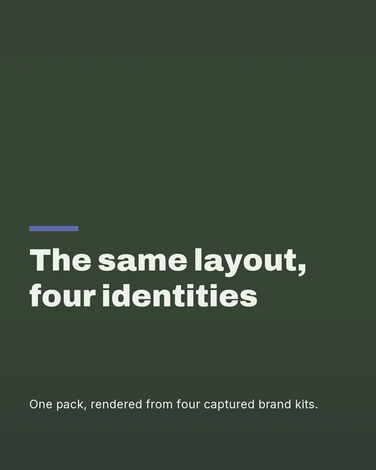 The Bold carousel pack rendered in the real estate brand kit for Harbour & Vale