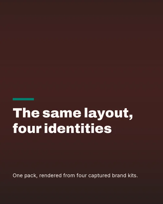 The Bold carousel pack rendered in the saas startup brand kit for Tessel