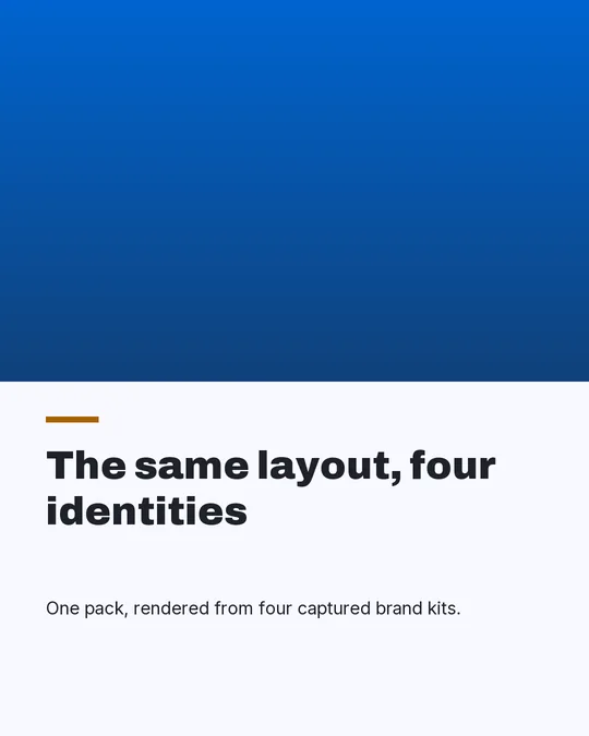 The Editorial carousel pack rendered in the nutrition brand kit for Fieldnote