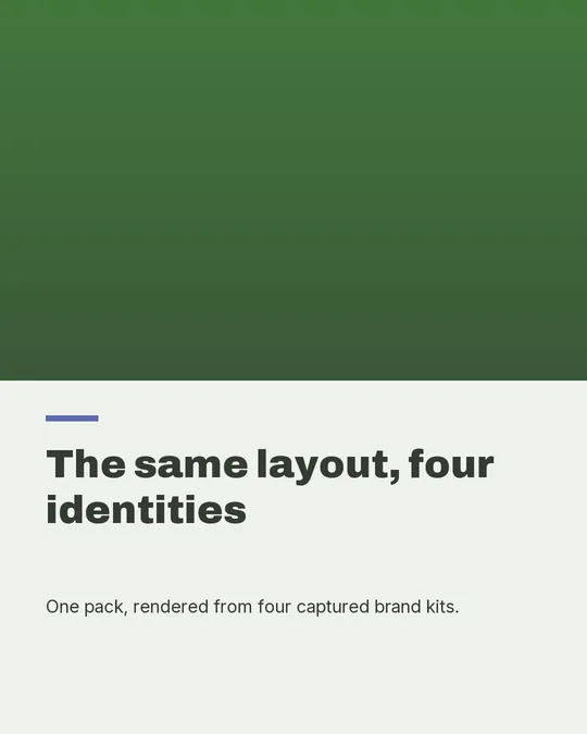 The Editorial carousel pack rendered in the real estate brand kit for Harbour & Vale