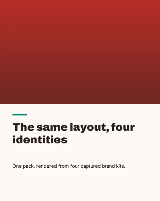 The Editorial carousel pack rendered in the saas startup brand kit for Tessel