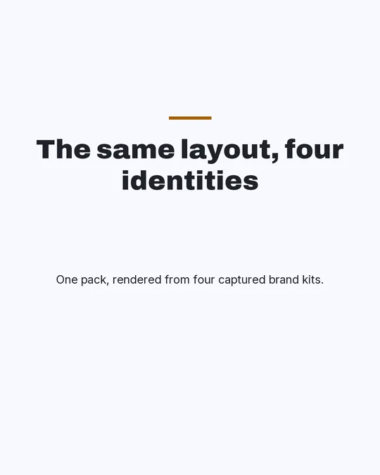 The Minimal carousel pack rendered in the nutrition brand kit for Fieldnote