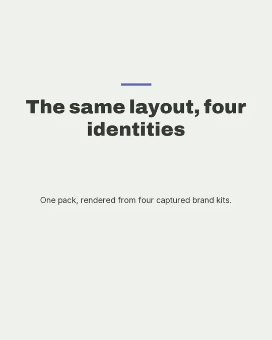 The Minimal carousel pack rendered in the real estate brand kit for Harbour & Vale