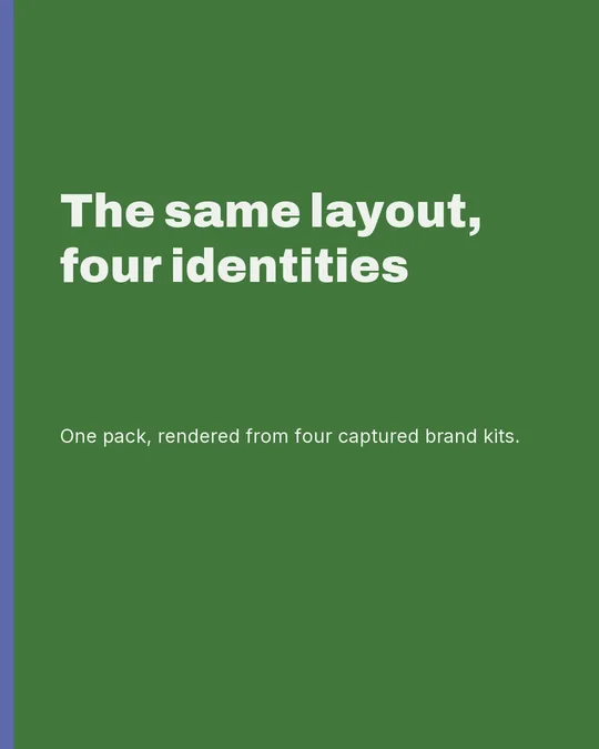 The Signature carousel pack rendered in the real estate brand kit for Harbour & Vale