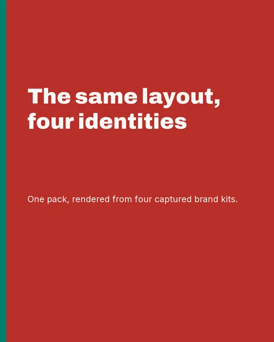 The Signature carousel pack rendered in the saas startup brand kit for Tessel