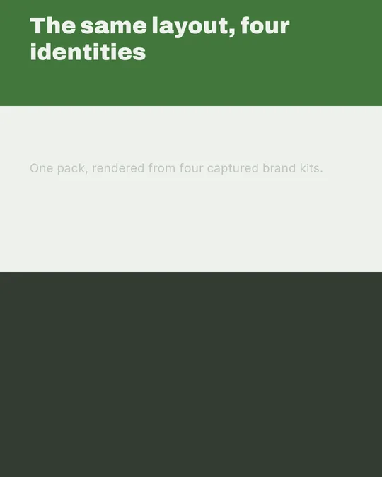The Stack carousel pack rendered in the real estate brand kit for Harbour & Vale