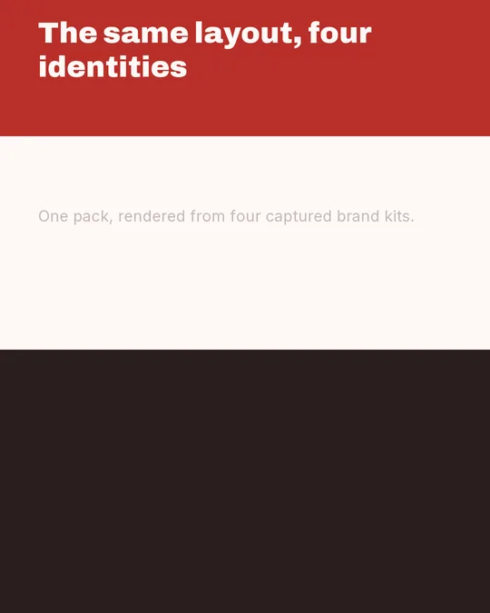The Stack carousel pack rendered in the saas startup brand kit for Tessel